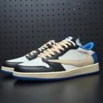 【LJR】Travis Scott × Fragment × Nike Air Jordan 1 Low OG SP "Military Blue"LJR（DM7866-140）