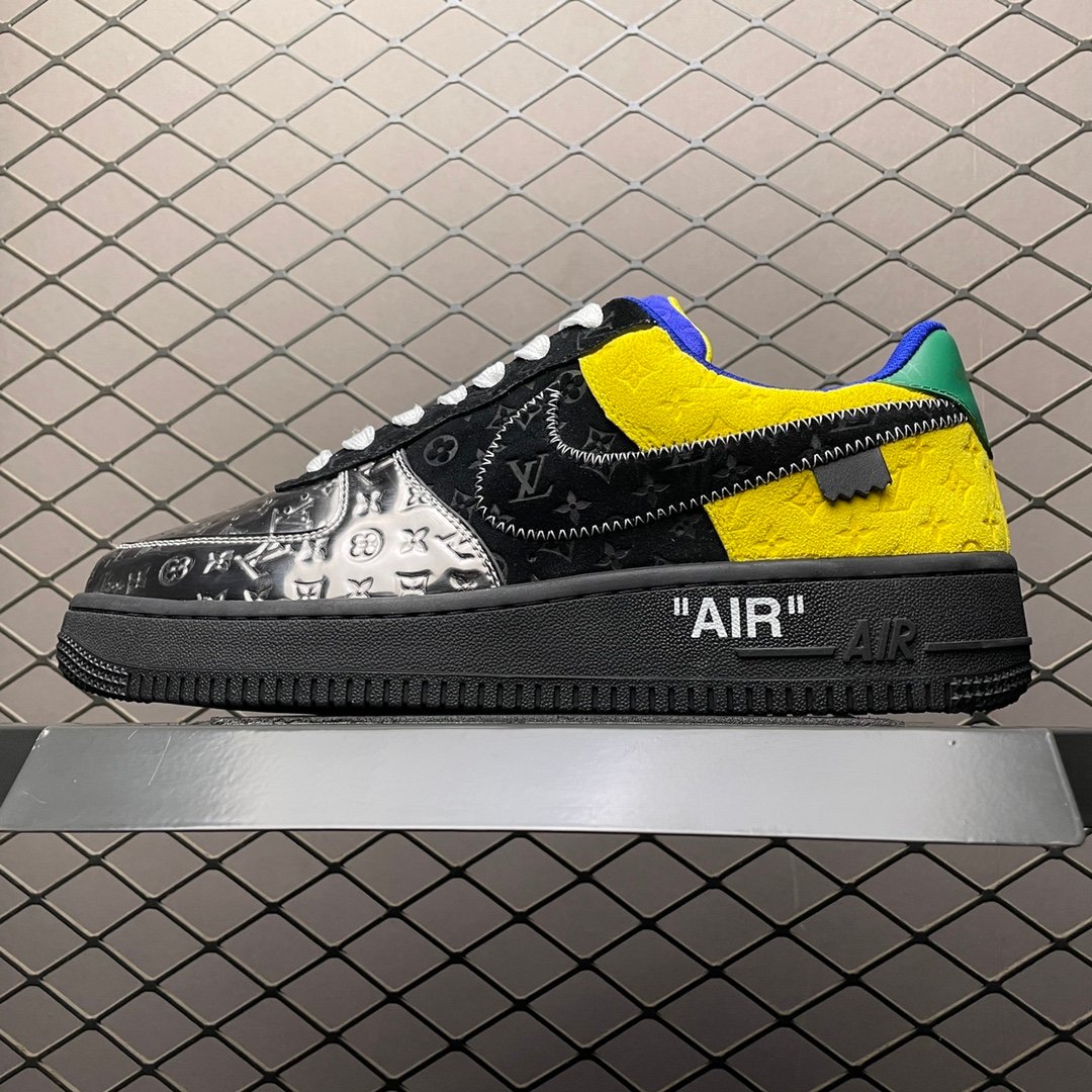 1A9VCH-1 Nike Air Force 1 Low x Louis Vuitton 'Silver Black'(1A9VCH) - 图片 1