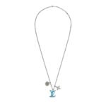 LOUIS VUITTON Necklace Pendant LV Initial Turquoise Metal （M68904） - 图片 2
