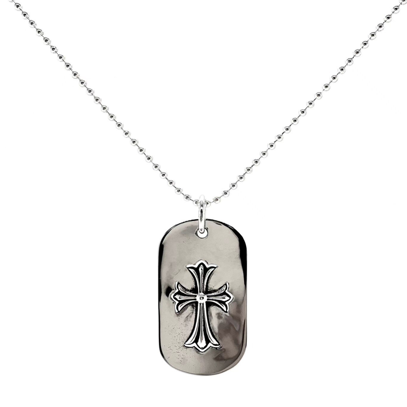 20211215-a1639545157915-7862-jpg Chrome Hearts Embossed Cross Military Plate(CHROME HEARTS 324) - 图片 1