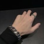 𝗖𝗵𝗿𝗼𝗺𝗲 𝗛𝗲𝗮𝗿𝘁𝘀 Half flower shrimp clasp large bracelet（CHROME HEARTS 322） - 图片 2