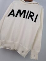 AMIRI Eyelash Logo Knitted Hoodie (PF22MKH005-001） - 图片 6
