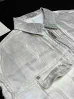 Givenchy Oversized sleeveless jacket in denim in - grey/white（BM012A5Y4U-069） - 图片 10