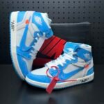 【LJR】Off-White × Nike Air Jordan 1 High UNC "White/Dark Powder Blue"LJR（AQ0818-148） - 图片 2