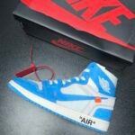 【LJR】Off-White × Nike Air Jordan 1 High UNC "White/Dark Powder Blue"LJR（AQ0818-148） - 图片 16