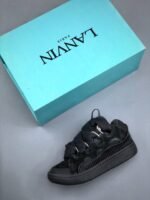 Lanvin Curb Sneakers 'Black Glitter Spray'（FM-SKRK11-GRIP-A231010） - 图片 8