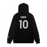 Balenciaga Paris Soccer Zip-up Hoodie Medium Fit 'Black White'(744457TPVS61070） - 图片 2