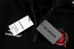 Balenciaga Paris Soccer Zip-up Hoodie Medium Fit 'Black White'(744457TPVS61070） - 图片 5