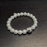 𝐂𝐡𝐫𝐨𝐦𝐞 𝐡𝐞𝐚𝐫𝐭𝐬 Pearl Cross Bracelet（CHROME HEARTS 210） - 图片 8