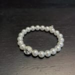 𝐂𝐡𝐫𝐨𝐦𝐞 𝐡𝐞𝐚𝐫𝐭𝐬 Pearl Cross Bracelet（CHROME HEARTS 210） - 图片 9
