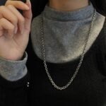 𝐂𝐡𝐫𝐨𝐦𝐞 𝐡𝐞𝐚𝐫𝐭𝐬 stone inlaid letter necklace（CHROME HEARTS 316） - 图片 2