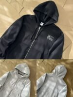 Nike x Stussy Full-Zip Fleece Hoodie "Gray"（FJ9181-050） - 图片 8