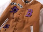 MLB logo embroidered vintage baseball jacket"brown"（3AJPF0124-43BGD） - 图片 7