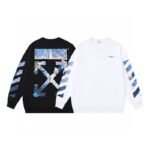Off-White Side Stripe Round Neck Ordinary Version Black（OMBA025R190030121088） - 图片 9