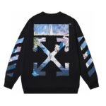 Off-White Side Stripe Round Neck Ordinary Version Black（OMBA025R190030121088） - 图片 2