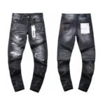 PURPLE BRAND Washed Paint Distressed Denim in Black  (P002-BOP） - 图片 5