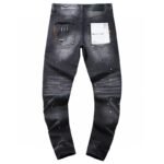PURPLE BRAND Washed Paint Distressed Denim in Black  (P002-BOP） - 图片 2