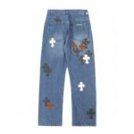 Chrome Hearts Fleur Knee Cross Patch Jeans (CH-FW22-569） - 图片 2