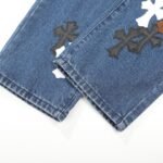 Chrome Hearts Fleur Knee Cross Patch Jeans (CH-FW22-569） - 图片 4