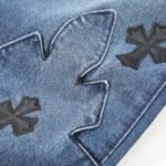 Chrome Hearts Fleur Knee Cross Patch Jeans (CH-FW22-569） - 图片 8