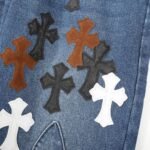 Chrome Hearts Fleur Knee Cross Patch Jeans (CH-FW22-569） - 图片 15