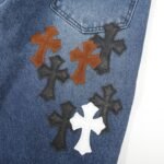 Chrome Hearts Fleur Knee Cross Patch Jeans (CH-FW22-569） - 图片 13