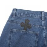 Chrome Hearts Fleur Knee Cross Patch Jeans (CH-FW22-569） - 图片 7