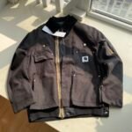sacai x Carhartt WIP FW23 Collaboration Fake Two-Piece Jacket "Black"（23-03110M-001）