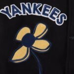 MLB logo embroidered vintage baseball jacket（3AJPF0124-50BKS） - 图片 3