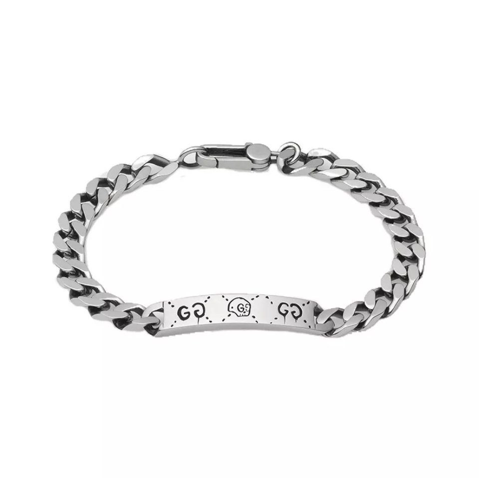 455321-J8400-0701-1 GUCCI Ghost Silver Chain Bracelet(455321-J8400-0701) - 图片 1
