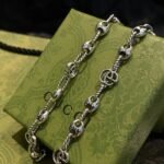 GUCCI Double G Thread Pig Nose Bracelet（627118-J8400-0701） - 图片 5