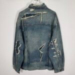 Balenciaga Washed Distressed Denim Jacket（727840TNW014268） - 图片 4