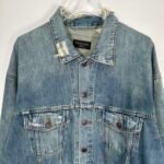 Balenciaga Washed Distressed Denim Jacket（727840TNW014268） - 图片 5