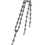 CHROME HEARTS 3-section stone set cross flower necklace（CHROME HEARTS 036）