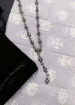 CHROME HEARTS 3-section stone set cross flower necklace（CHROME HEARTS 036） - 图片 5