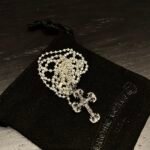 CHROME HEARTS Mini Flame Cross Necklace - Ball Chain/Pearl Chain（CHROME HEARTS 052） - 图片 7