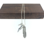 CHROME HEARTS Feather Shark Tooth Necklace（CHROME HEARTS 055）