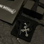 CHROME HEARTS Flame Cross Leather Cord Braided Necklace（CHROME HEARTS 060） - 图片 4