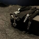 CHROME HEARTS Flame Cross Leather Cord Braided Necklace（CHROME HEARTS 060） - 图片 8