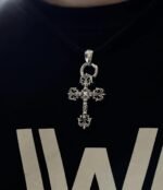 CHROME HEARTS Flame Cross Leather Cord Braided Necklace（CHROME HEARTS 060） - 图片 5