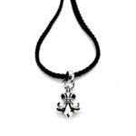 CHROME HEARTS Scout Flower Leather Cord Braided Necklace（CHROME HEARTS 062）