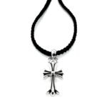 CHROME HEARTS Classic Cross Leather Cord Braided Necklace（CHROME HEARTS 063） - 图片 3