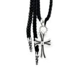 CHROME HEARTS Classic Cross Leather Cord Braided Necklace（CHROME HEARTS 063） - 图片 2