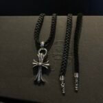 CHROME HEARTS Classic Cross Leather Cord Braided Necklace（CHROME HEARTS 063） - 图片 5