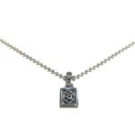 CHROME HEARTS Small Square Vine Necklace - Ball Chain/Pearl Chain（CHROME HEARTS 101）