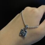 CHROME HEARTS Small Square Vine Necklace - Ball Chain/Pearl Chain（CHROME HEARTS 101） - 图片 8