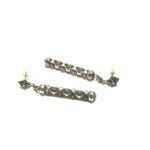 CHROME HEARTS Faceted Cross Cylindrical Earrings（CHROME HEARTS 115）
