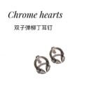 CHROME HEARTS Double Bullet Rivet Earrings（CHROME HEARTS 121）