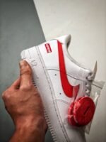 Supreme × Nike Air Force 1 Low China Exclusive "White/Speed Red"(CU9225-101) - 图片 9