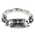 Chrome Hearts Cross Flower Guardian Large Bracelet （CHROME HEARTS 195）